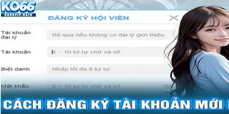 Hướng dẫn đăng ký tài khoản KO66 đơn giản nhất trên PC